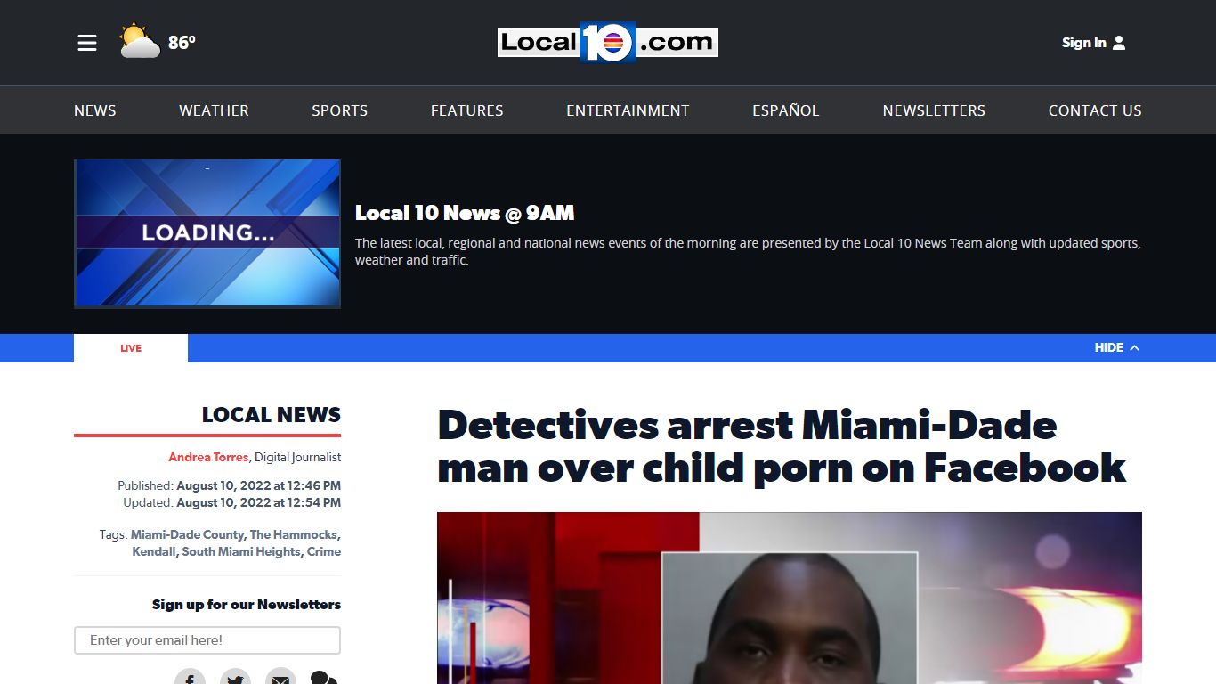 Detectives arrest Miami-Dade man over child porn on Facebook